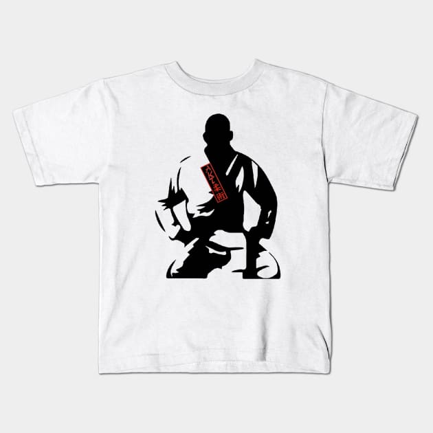 Kneeling Warrior Kids T-Shirt by AKTionGear